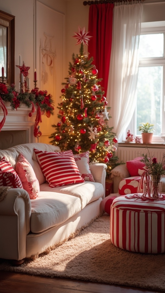 Candy Cane-Inspired Decor