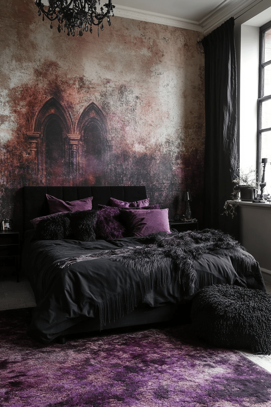 19 Gothic Bedroom Ideas That Highlight Rich Textures and Dark Tones