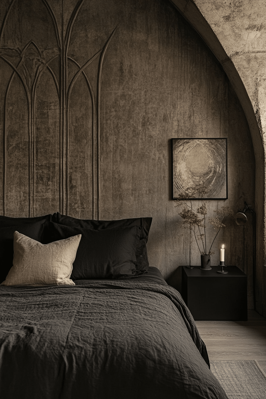 19 Gothic Bedroom Ideas That Highlight Rich Textures and Dark Tones