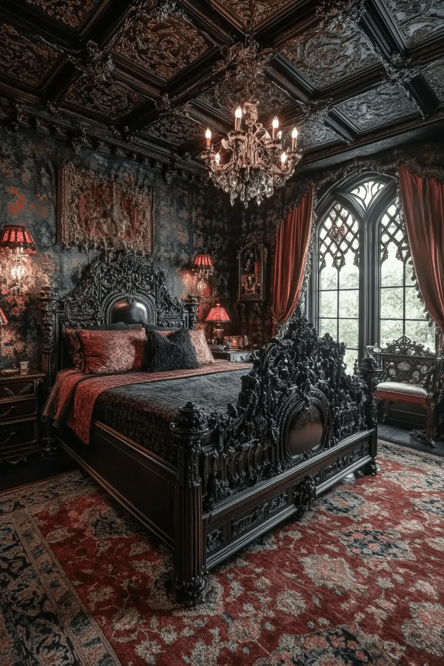 19 Gothic Bedroom Ideas That Highlight Rich Textures and Dark Tones