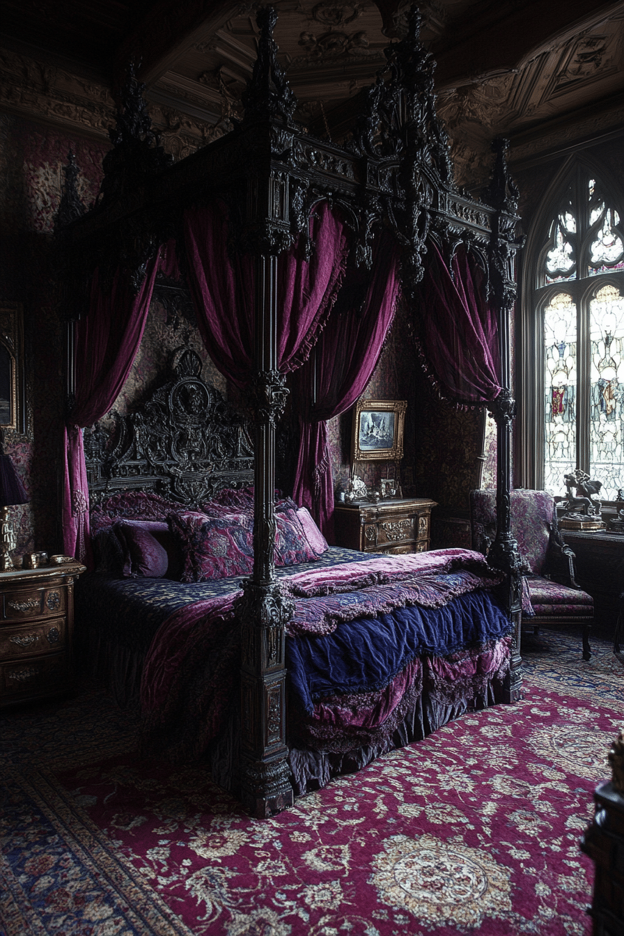 19 Gothic Bedroom Ideas That Highlight Rich Textures and Dark Tones