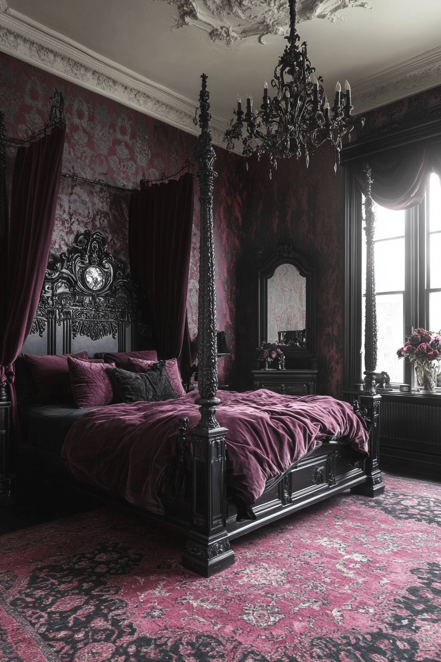 19 Gothic Bedroom Ideas That Highlight Rich Textures and Dark Tones