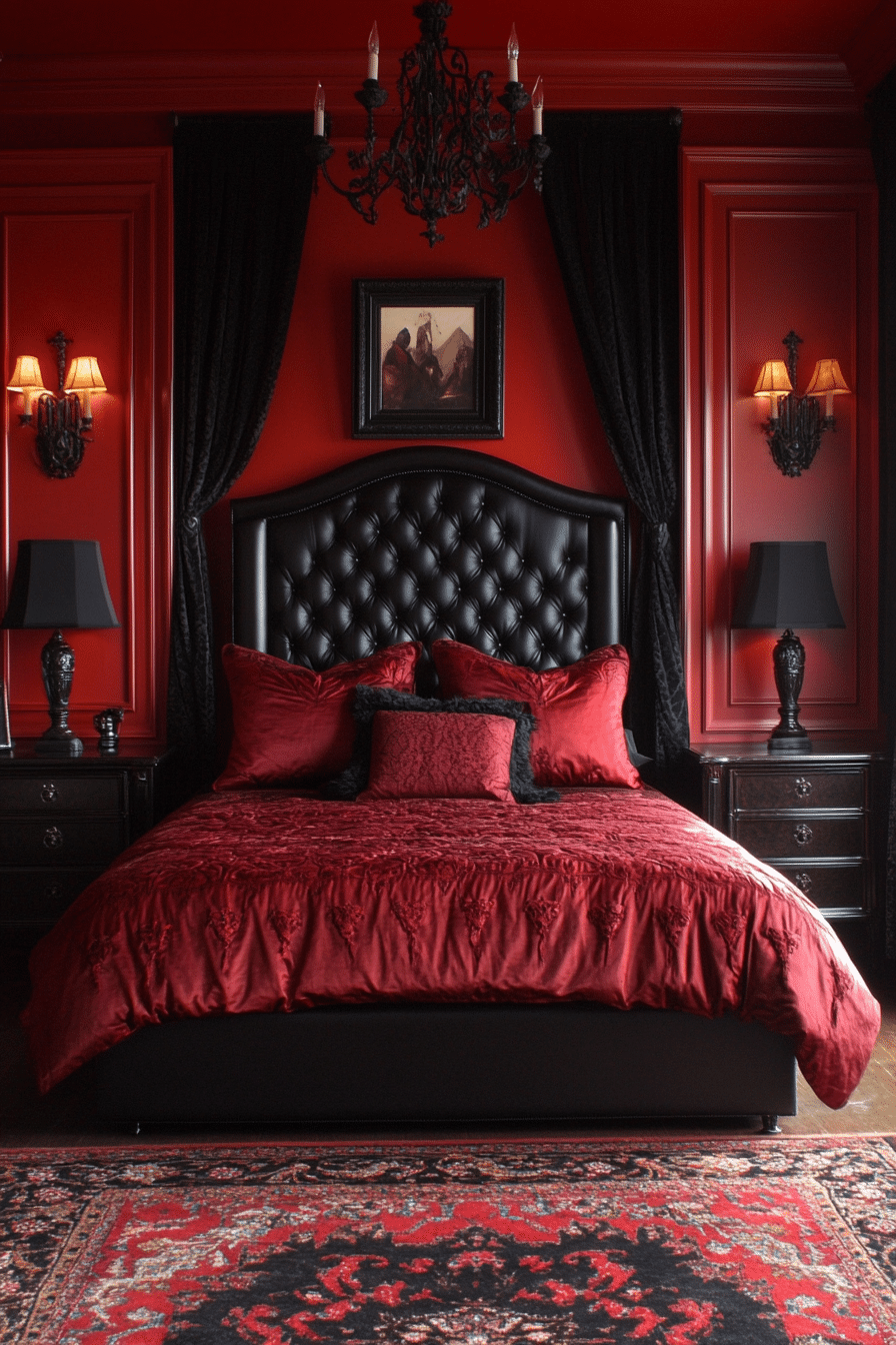 19 Gothic Bedroom Ideas That Highlight Rich Textures and Dark Tones