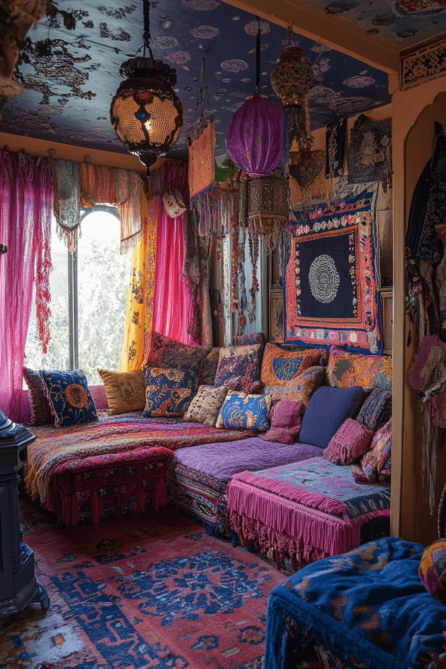 25 Boho Maximalist Living Room Ideas for a Rich and Playful Living Area