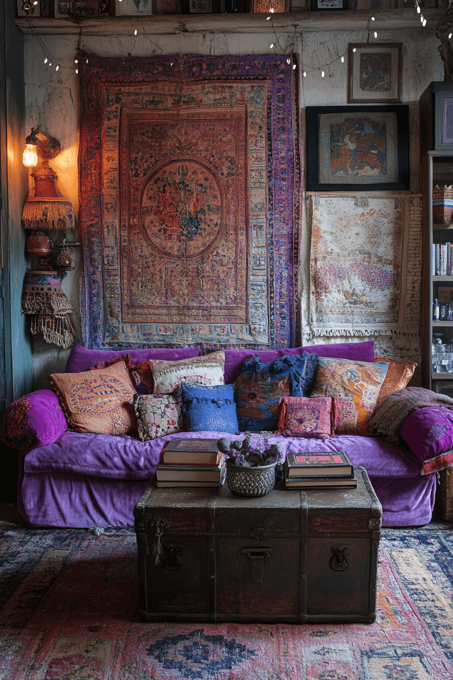 25 Boho Maximalist Living Room Ideas for a Rich and Playful Living Area