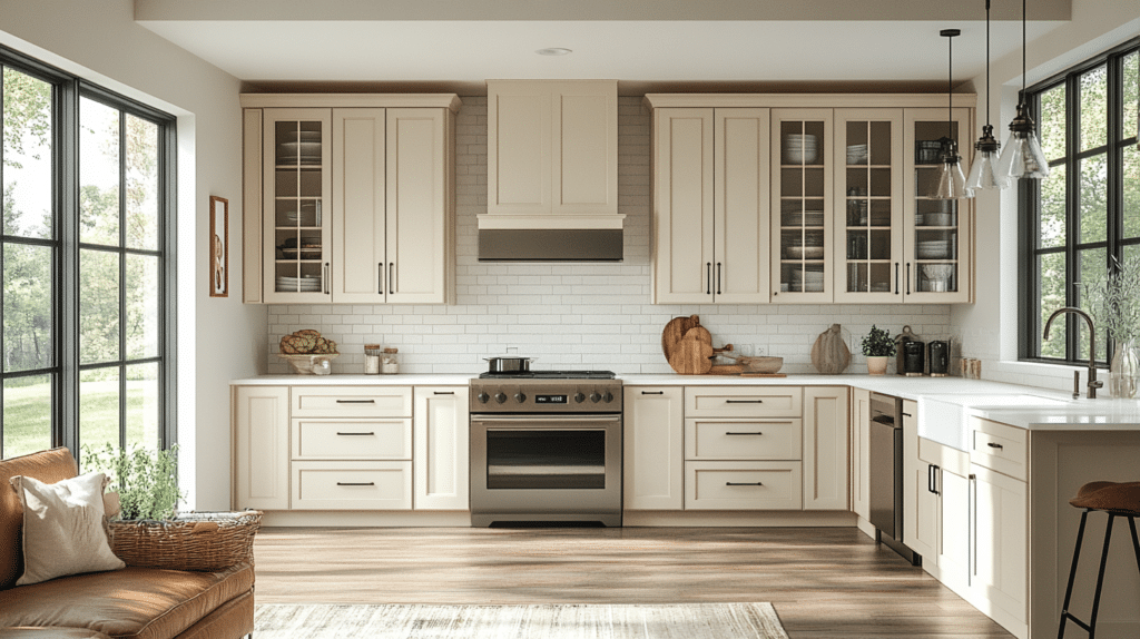 neutral kitchen cabinets