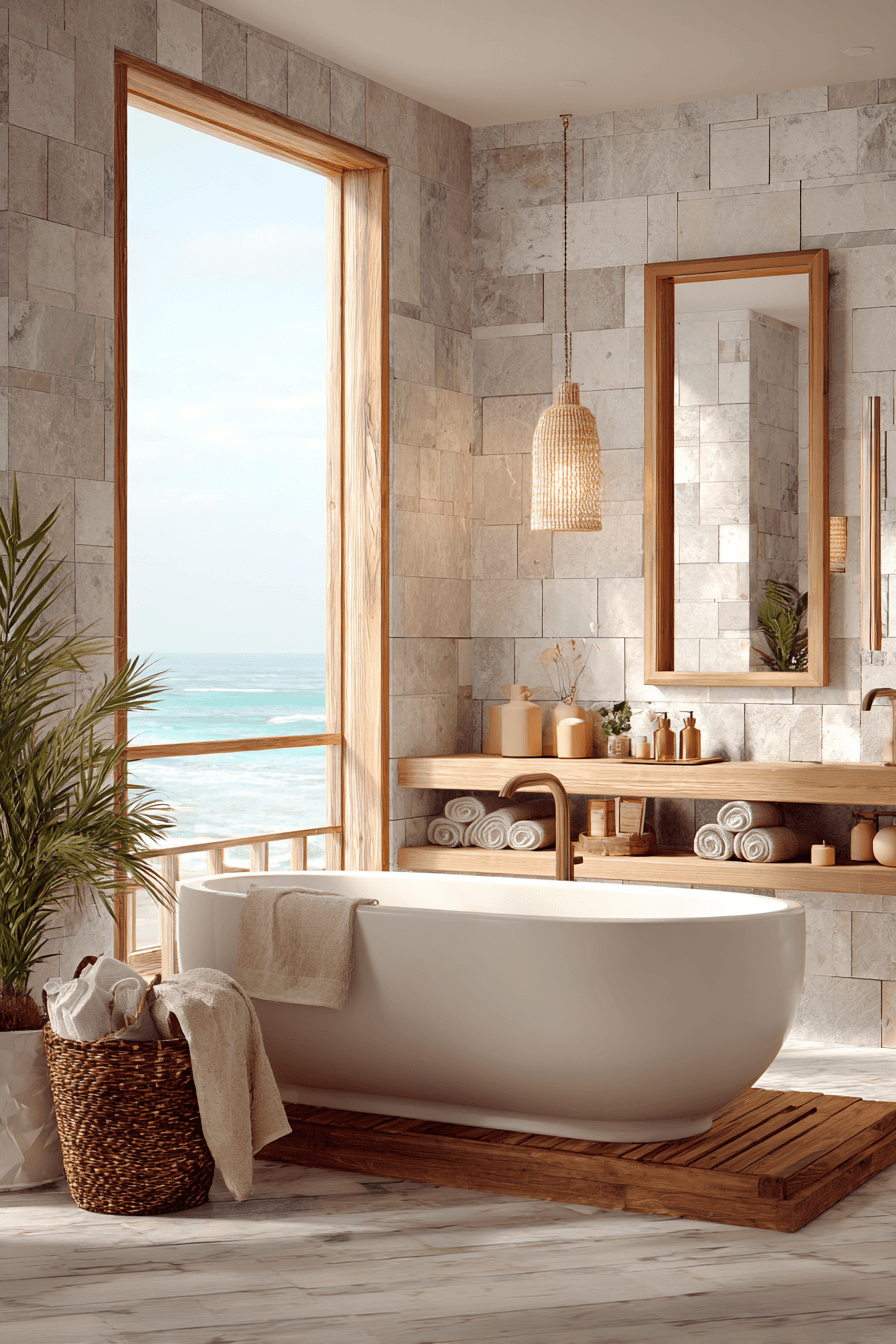 27 Coastal Modern Bathroom Ideas That Bring The Beach Home In Style