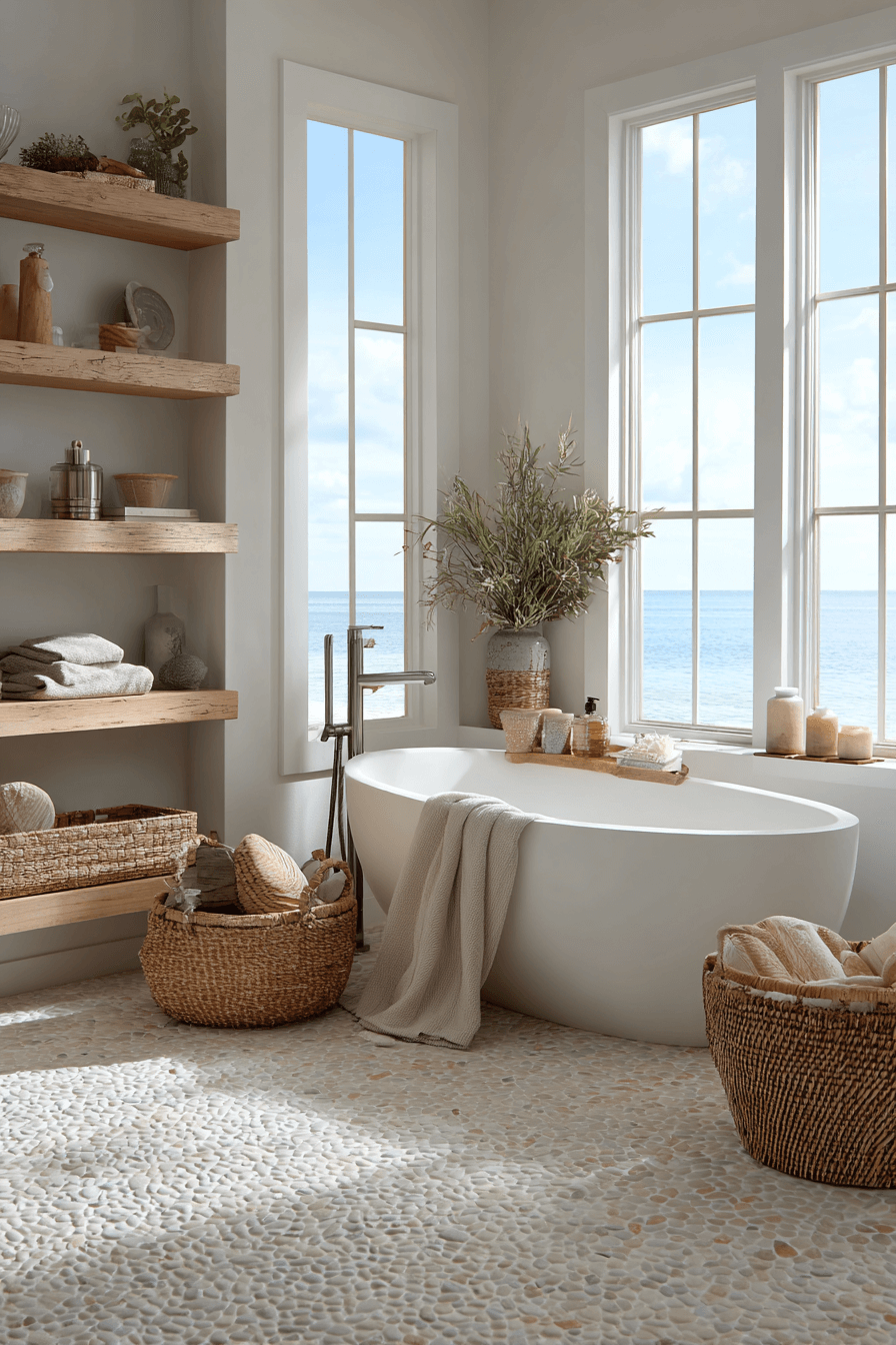 27 Coastal Modern Bathroom Ideas That Bring The Beach Home In Style