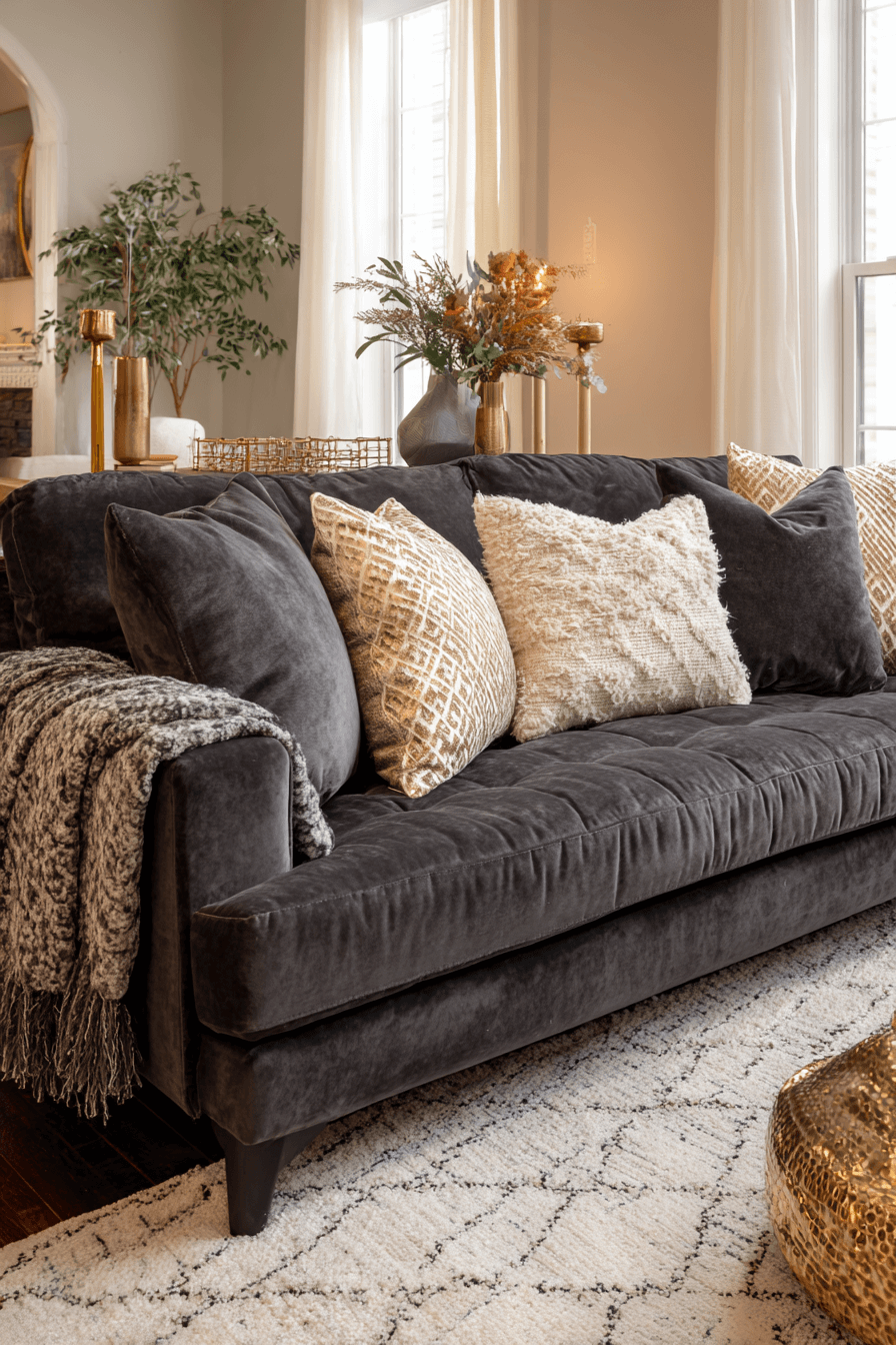 27 Charcoal Couch Living Room Ideas That Are Pure Style Goals