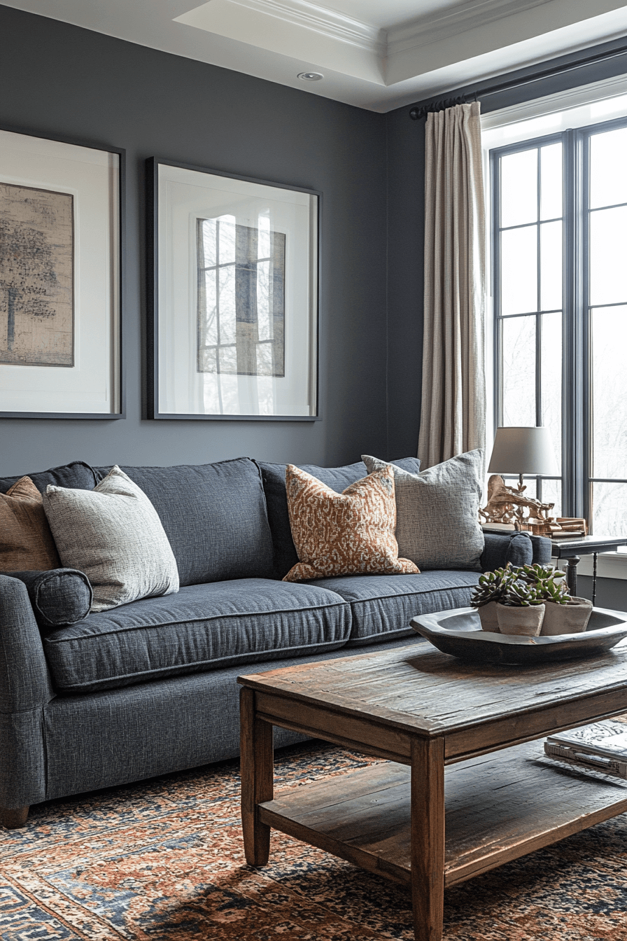 27 Dark Grey Sofa Living Room Ideas Worth Stealing Right Now