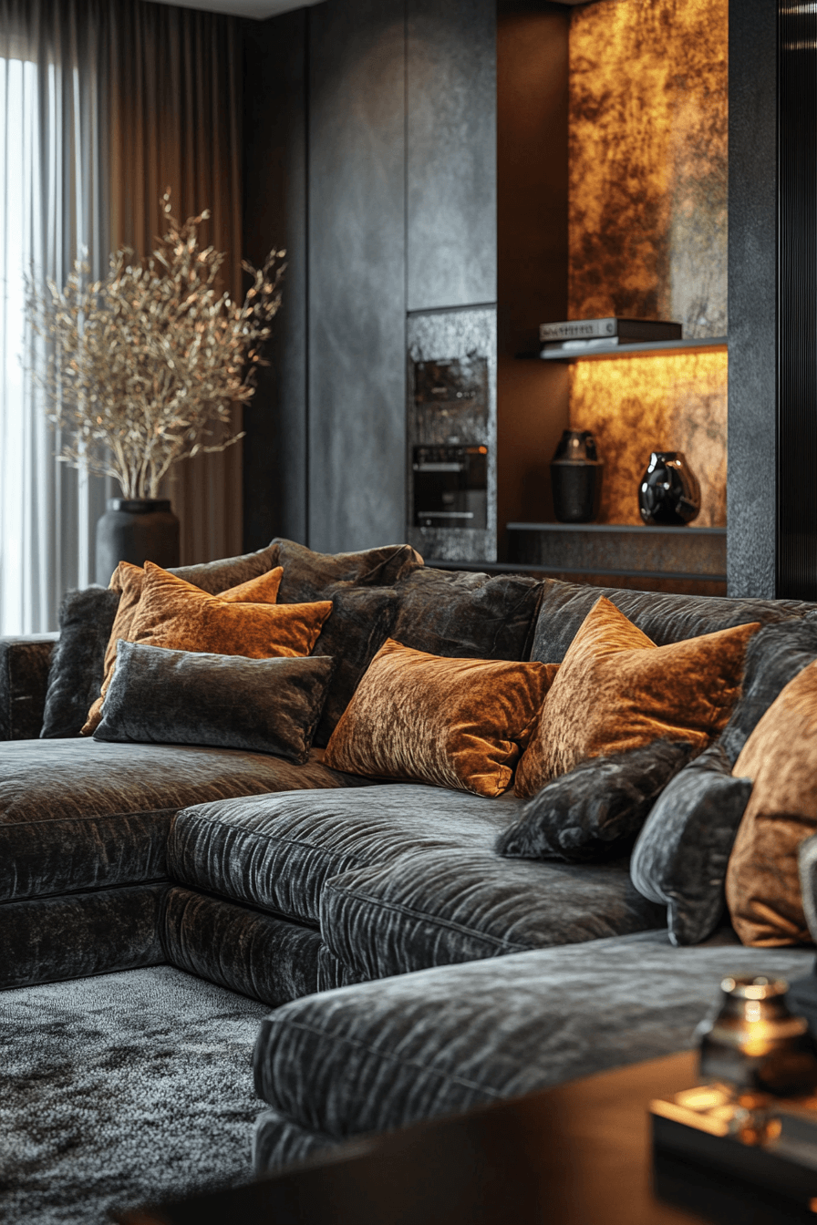 27 Dark Grey Couch Living Room Ideas That Radiate Modern Elegance
