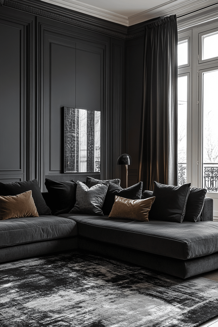 27 Dark Grey Sofa Living Room Ideas Worth Stealing Right Now