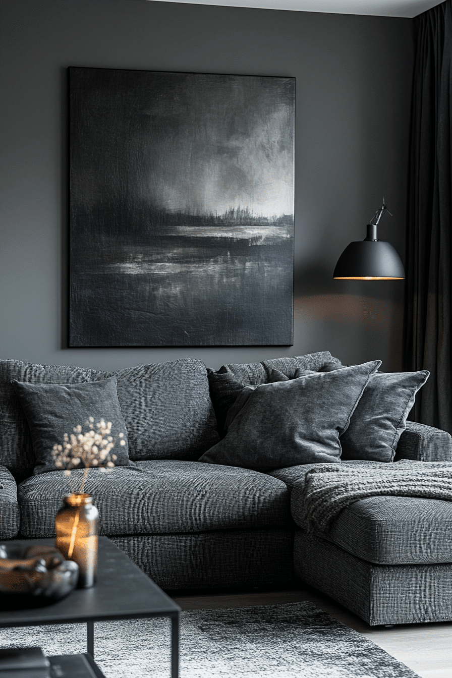 27 Dark Grey Couch Living Room Ideas That Radiate Modern Elegance