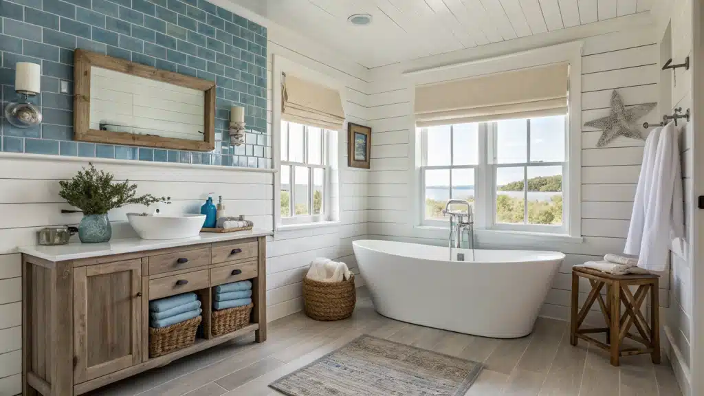 coastal modern bathroom