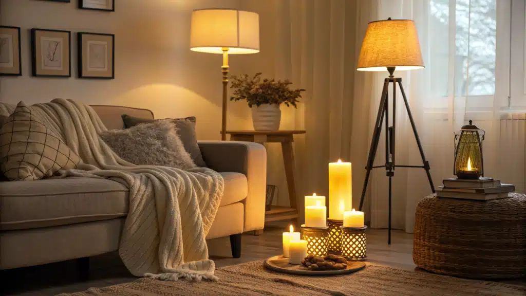 cozy lighting living room