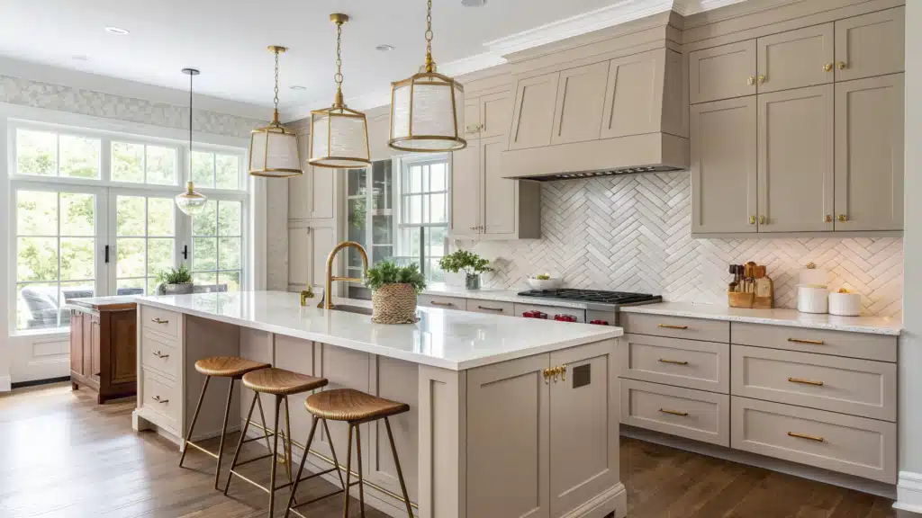 light taupe kitchen cabinets